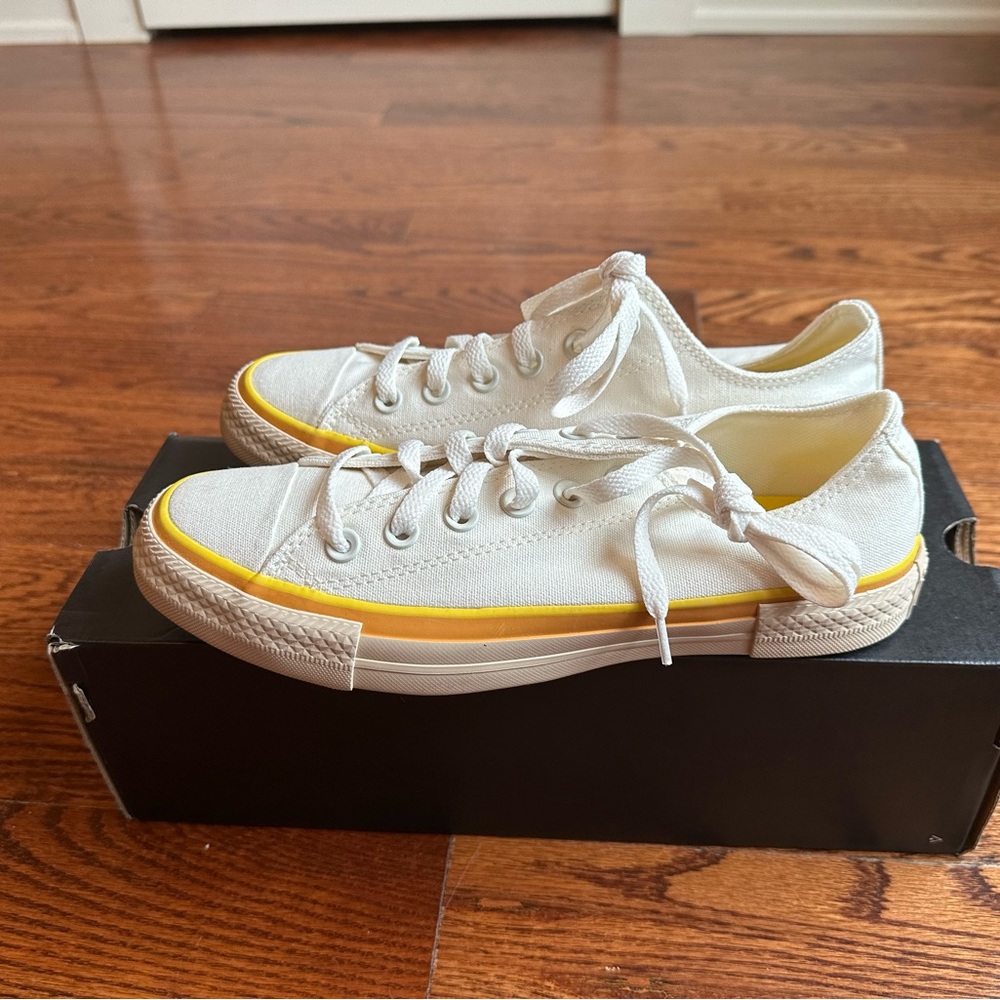Converse low top white and orange 70s vintage look size 8 - Picture 3 of 7